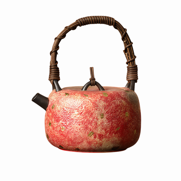 O1CN013Qz0u42Jaf3EZH95v_!!2217662179438-0-cib Colorful red teapot made of rock and mineral colored pottery