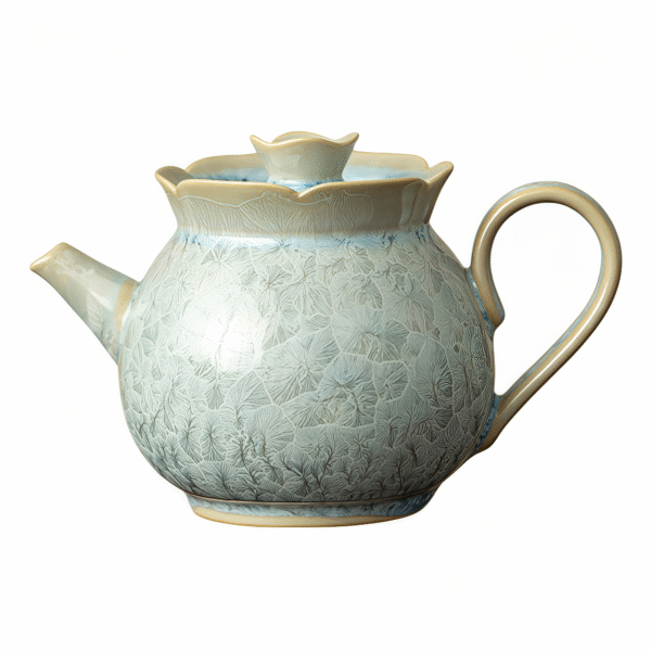 Crystal glazed lotus teapot for brewing tea pot