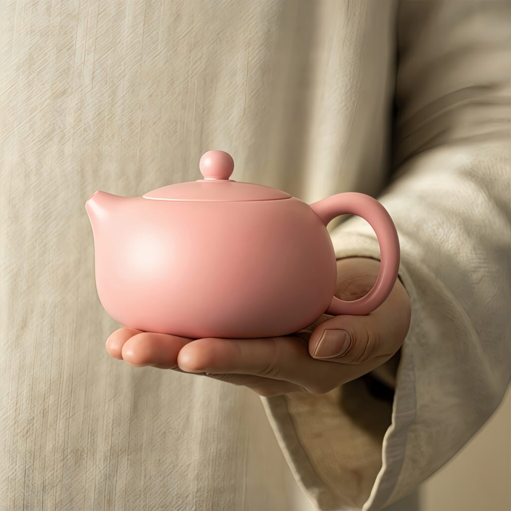 Handmade mineral powder purple clay teapot, ceramic Xishi teapot