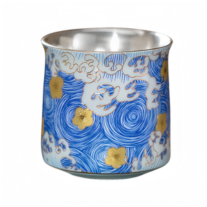 Silver Cup Enamel Tea Cup