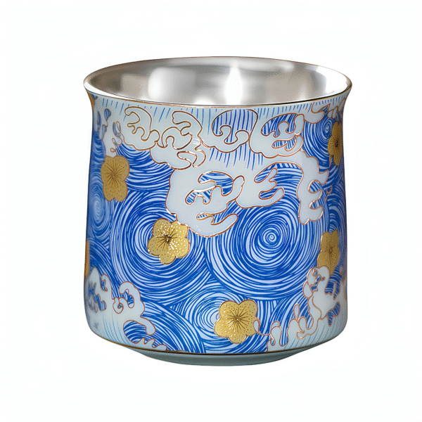 Silver Cup Enamel Tea Cup