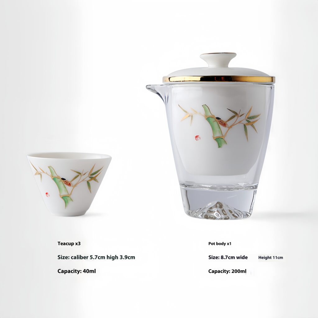 Yangzhi Jade Porcelain Travel Tea Set Portable Kung Fu Teapot Outdoor Quick Customer Cup Gift