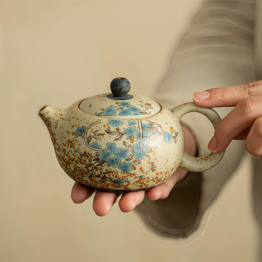 Vintage Window Opening Blue and White Ceramic Xishi Pot Tea Set Pot 2 Vintage Window Opening Blue and White Ceramic Xishi Pot Tea Set Pot