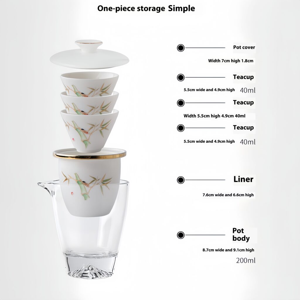 Yangzhi Jade Porcelain Travel Tea Set Portable Kung Fu Teapot Outdoor Quick Customer Cup Gift