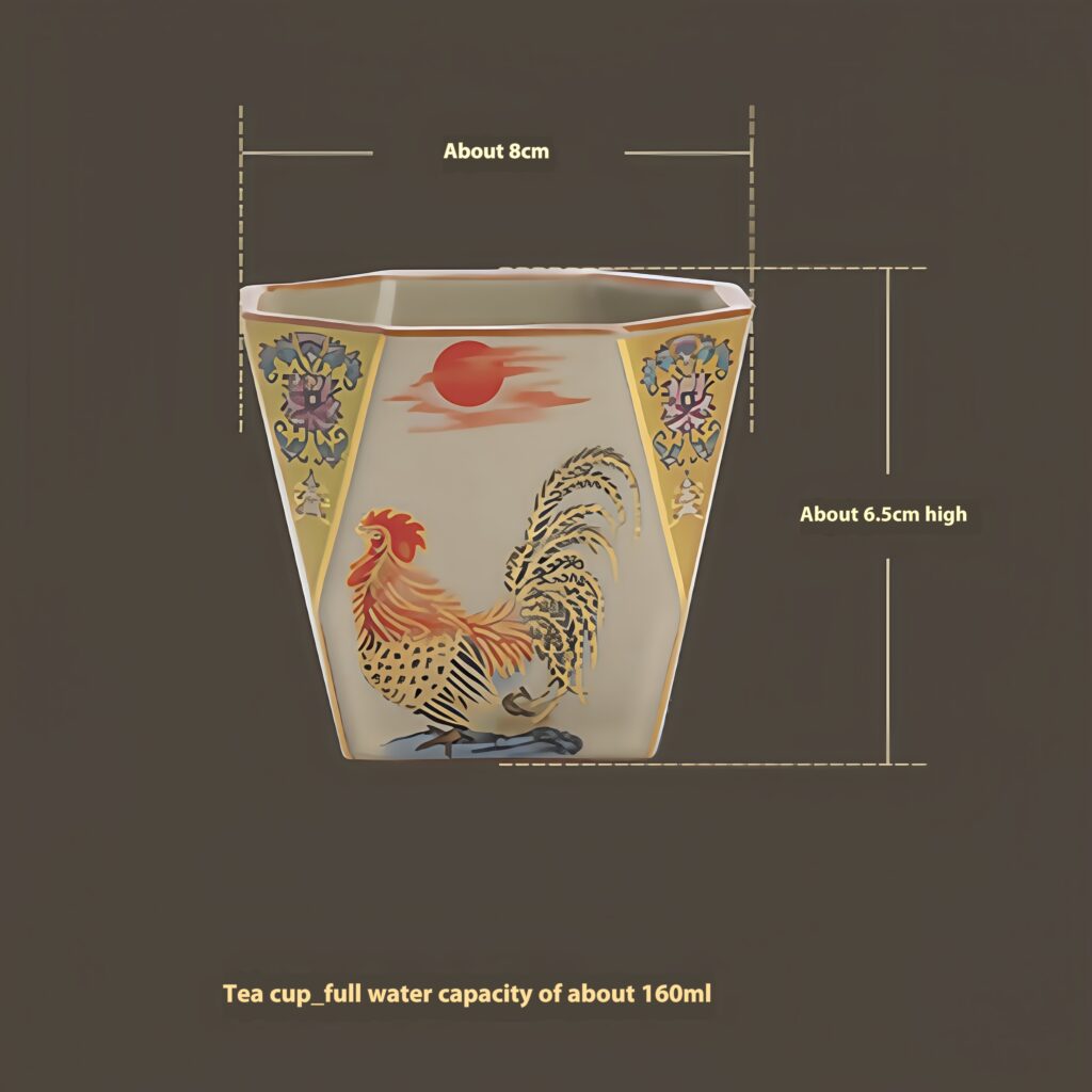 Imitation Song Ru Kiln Lucky Eight Square Cup Teacup 12 Product specifications: Overall: Approximately 8cm in length and 6.5cm in height, Capacity: Full water capacity of approximately 160ml