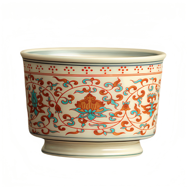 O1CN01NU93bA2Jaf76FNugO_!!2217662179438-0-cib Antique porcelain red green color entwined lotus pattern small Pingchuan cup