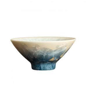 Crystal glazed conical hat cup