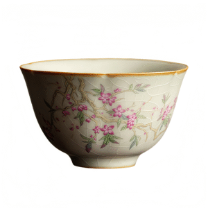 Peach branch powder tea cup