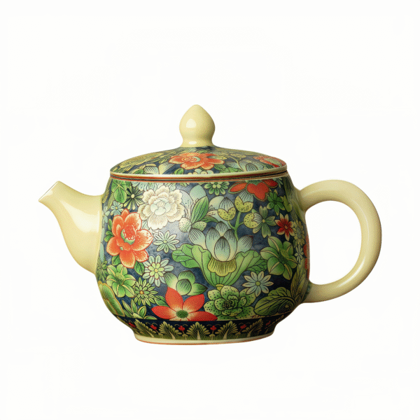 Jingdezhen Retro Flower Pink Tea Pot