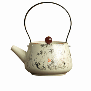 Imitation Song Ru Kiln Ink Bamboo No.2 Small Lifting Beam Pot