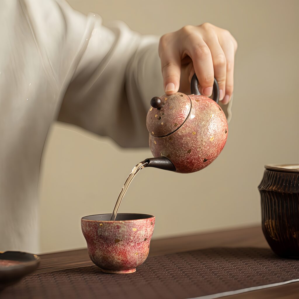 Rock and Mineral Colored Pottery Pear Teapot Colorful Red Teapot 7 O1CN01RoRbFw2Jaf3EFtduM 2217662179438 0 cib