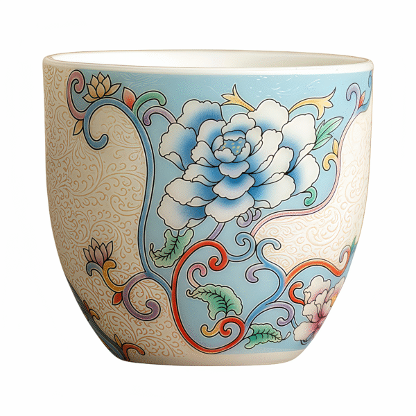 O1CN01YVEzT72Jaf1KG5aZH_!!2217662179438-0-cib Sheep Fat Jade Enamel Colored Tea Cup