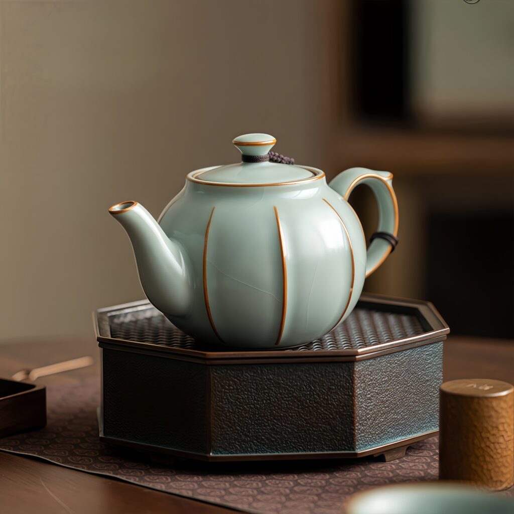 Imitation of Song Dynasty Ru Kiln Melon Edged Pot Tianqing 2 Imitation of Song Dynasty Ru Kiln Melon Edged Pot Tianqing