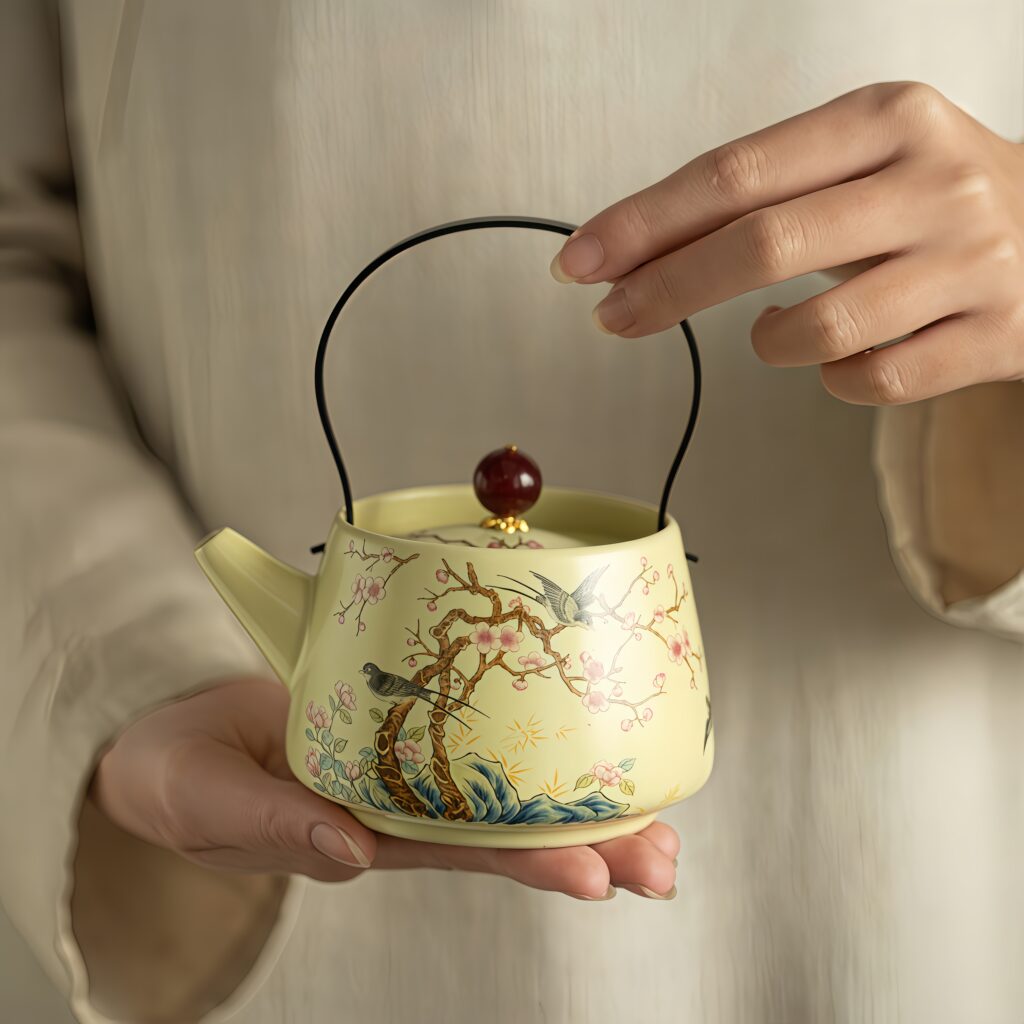 Imitation of Song Ru Kiln - Joyful Eyebrow - Lifting Beam Pot