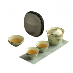 Imitation Song Ru Kiln Embroidered Ball Flower Handmade Pot - Travel Tea Set