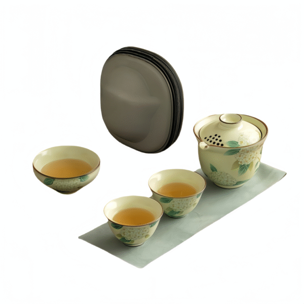 Imitation Song Ru Kiln Embroidered Ball Flower Handmade Pot - Travel Tea Set