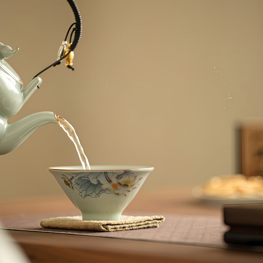 Vintage Chinese style Ru kiln opening can nourish tea cups, ceramic tea sets, tea tasting cups, host cups, guest cups, household kung fu tea sets