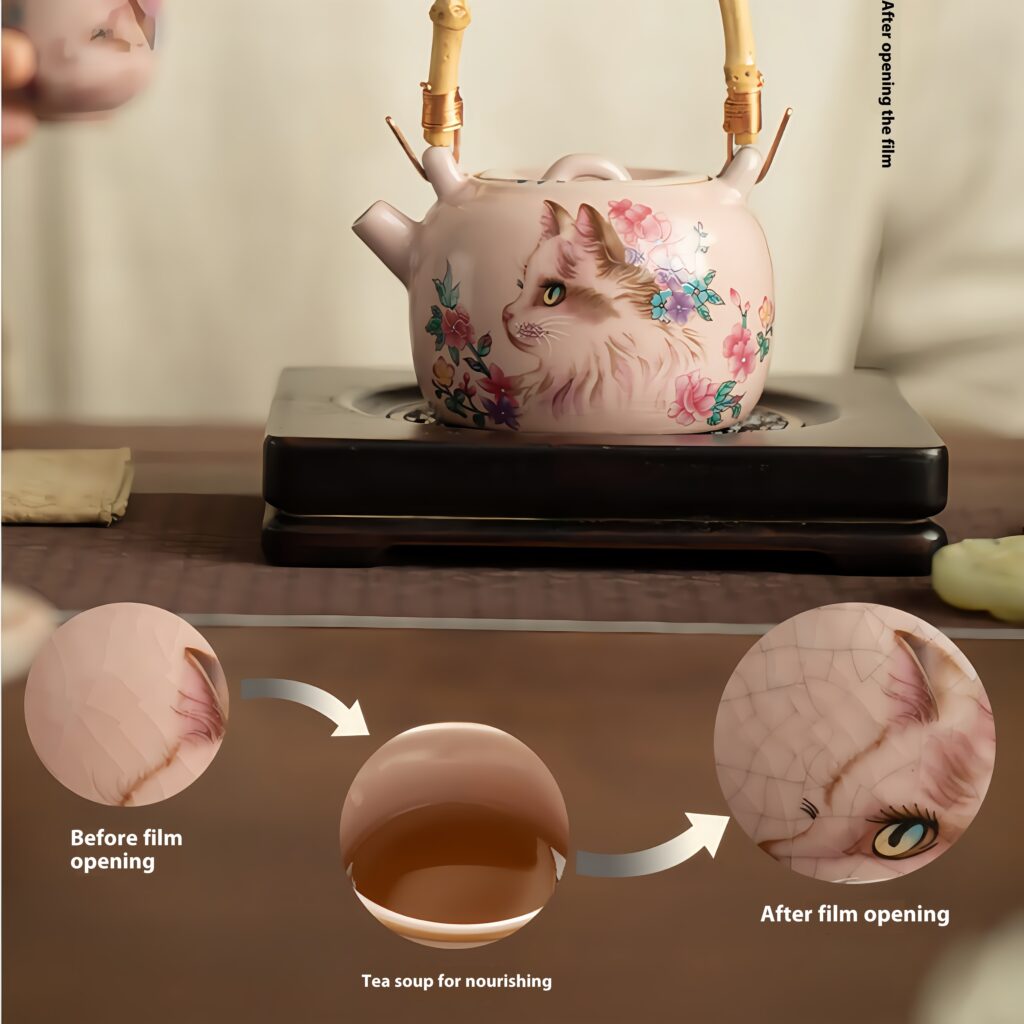 Vintage Ru Kiln Pink Cat Bamboo Knot Teapot 7 O1CN01gPKeAA2Jaf6bMbZ3K 2217662179438 0 cib