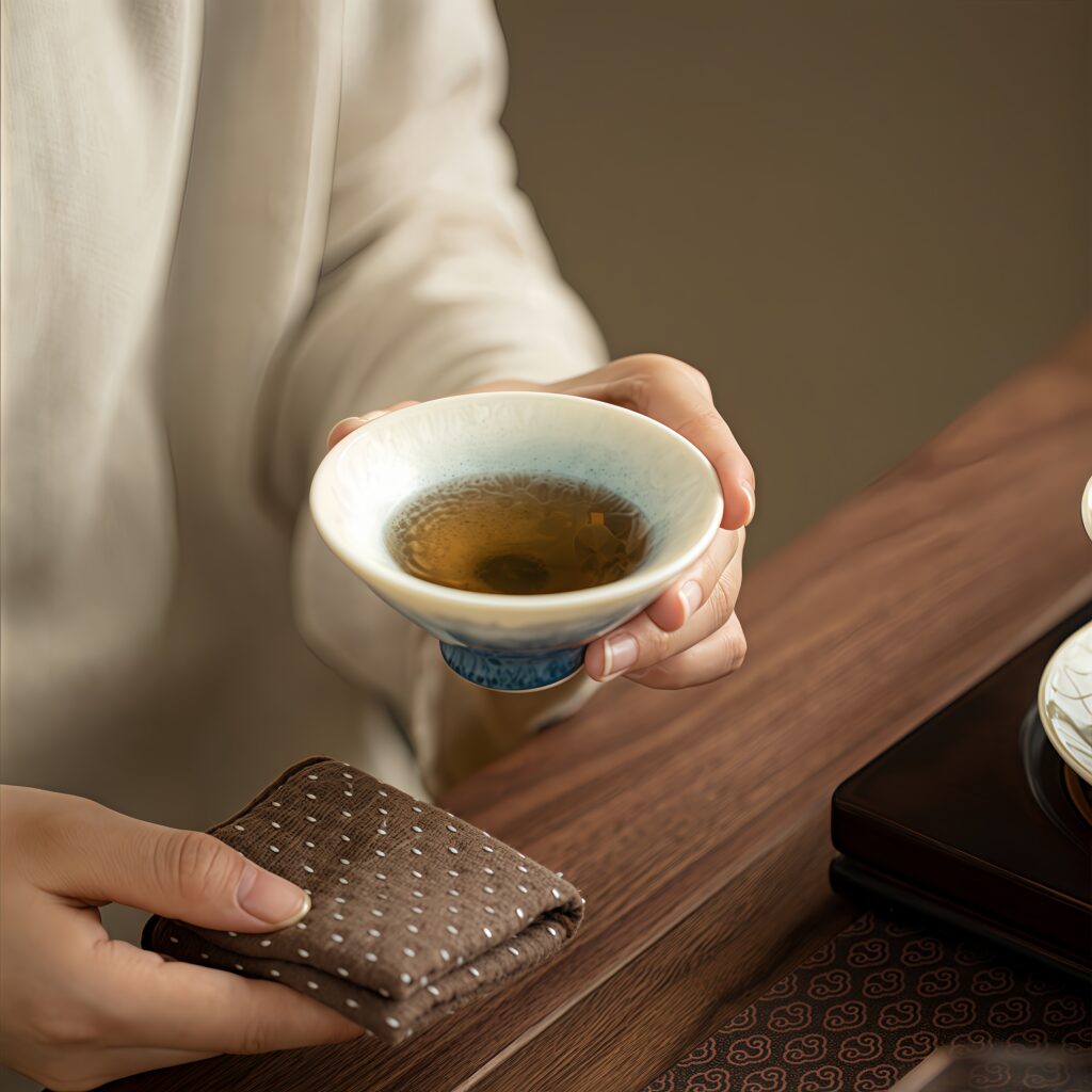 Crystal glazed conical hat cup 3 Crystal glazed conical hat cup