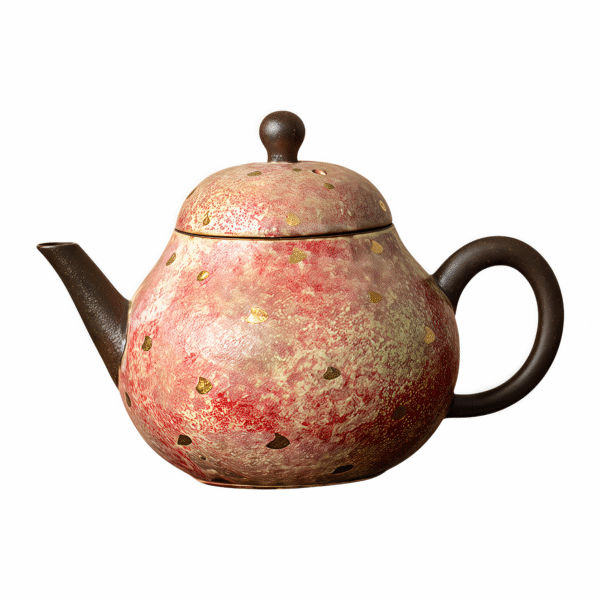 O1CN01kzw5eD2Jaf3CtzOAQ_!!2217662179438-0-cib Rock and Mineral Colored Pottery Pear Teapot Colorful Red Teapot