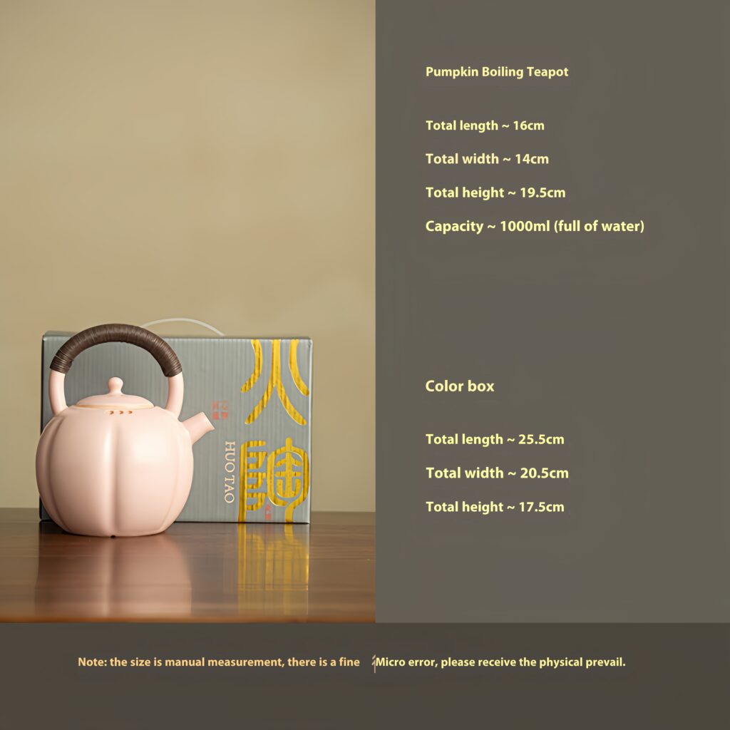 Total length~16cm, total width~14cm, total height~19.5cm, capacity~1000ml (full of water)