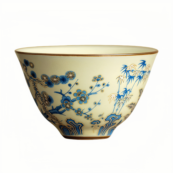 Imitation of Song Ru Kiln, Three Friends' Tea Cup in Winter