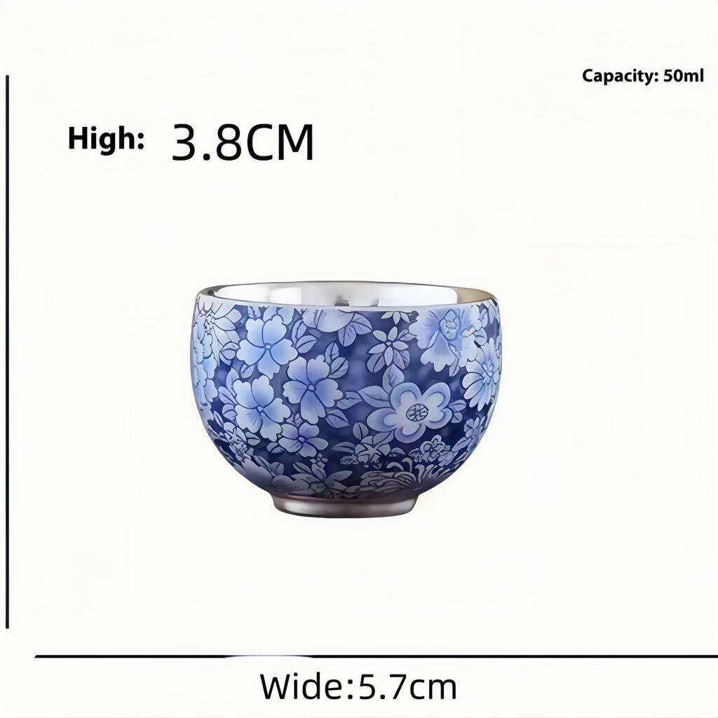 Pot: width 10.5cm, height 7.5cm, capacity approximately 130ml
Cup: Width, 5.2cm, Height 3.5cm, Capacity approximately 50ml
Gift box, length 21cm, width 11.5cm, height 10.5cm