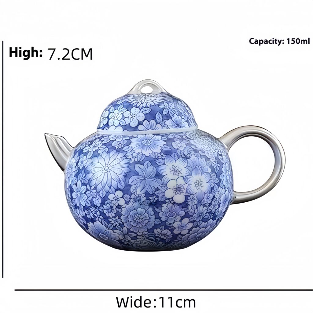 Pot: width 10.5cm, height 7.5cm, capacity approximately 130ml
Cup: Width, 5.2cm, Height 3.5cm, Capacity approximately 50ml
Gift box, length 21cm, width 11.5cm, height 10.5cm