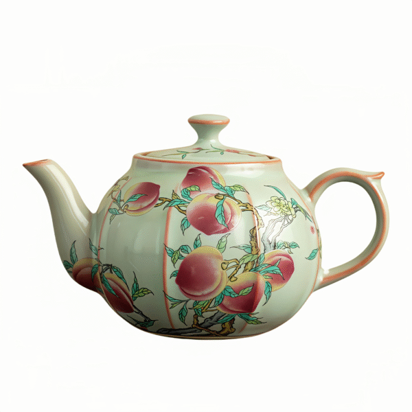 O1CN01rqDX8E2Jaf641QoVx_!!2217662179438-0-cib Tianqing Ru Kiln Nine Peach Painted Teapot
