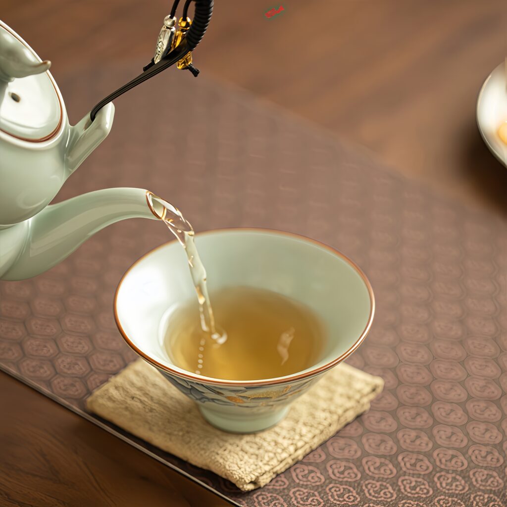 Vintage Chinese style Ru kiln opening can nourish tea cups, ceramic tea sets, tea tasting cups, host cups, guest cups, household kung fu tea sets