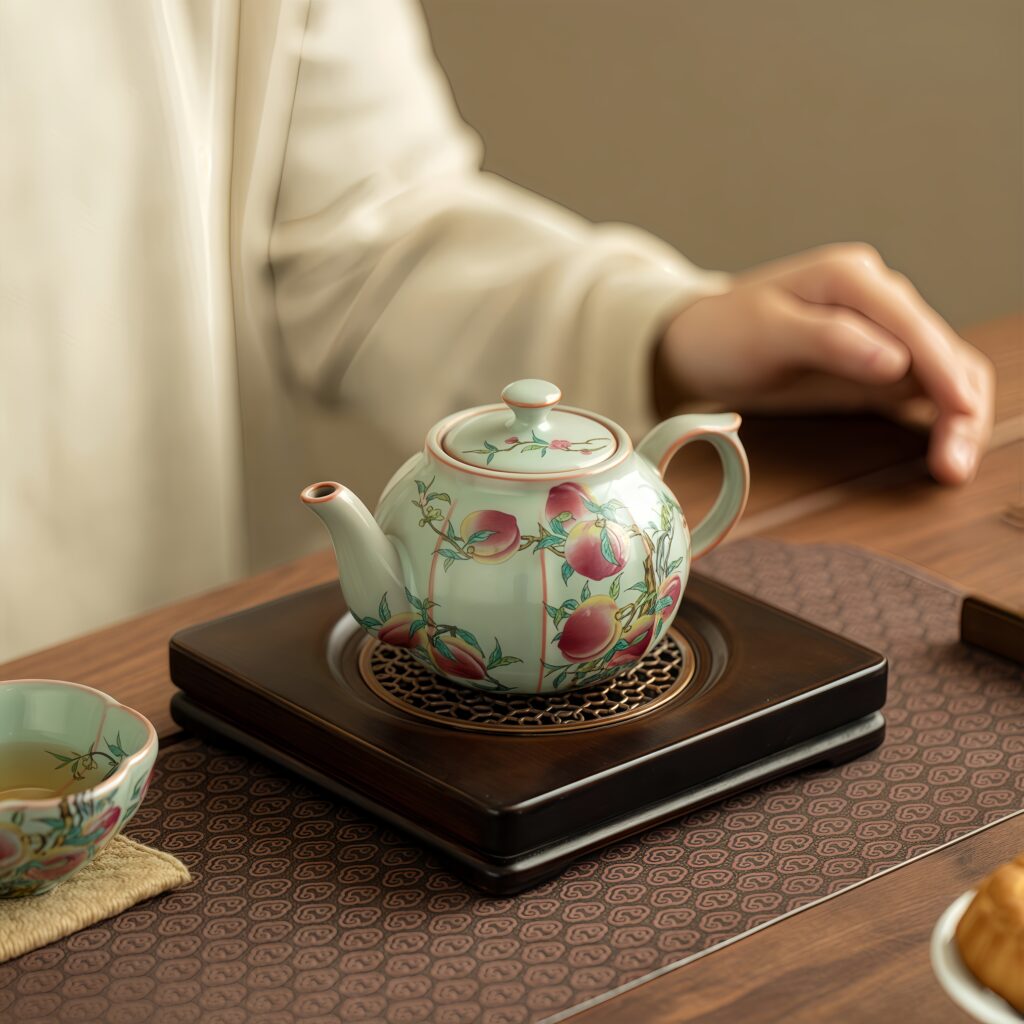 Tianqing Ru Kiln Nine Peach Painted Teapot 4 O1CN01vHqkL92Jaf65Gi51y 2217662179438 0 cib