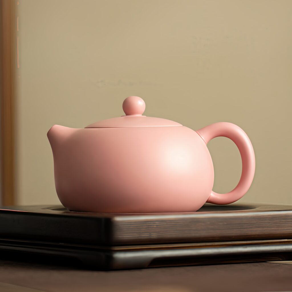 Handmade mineral powder purple clay teapot, ceramic Xishi teapot