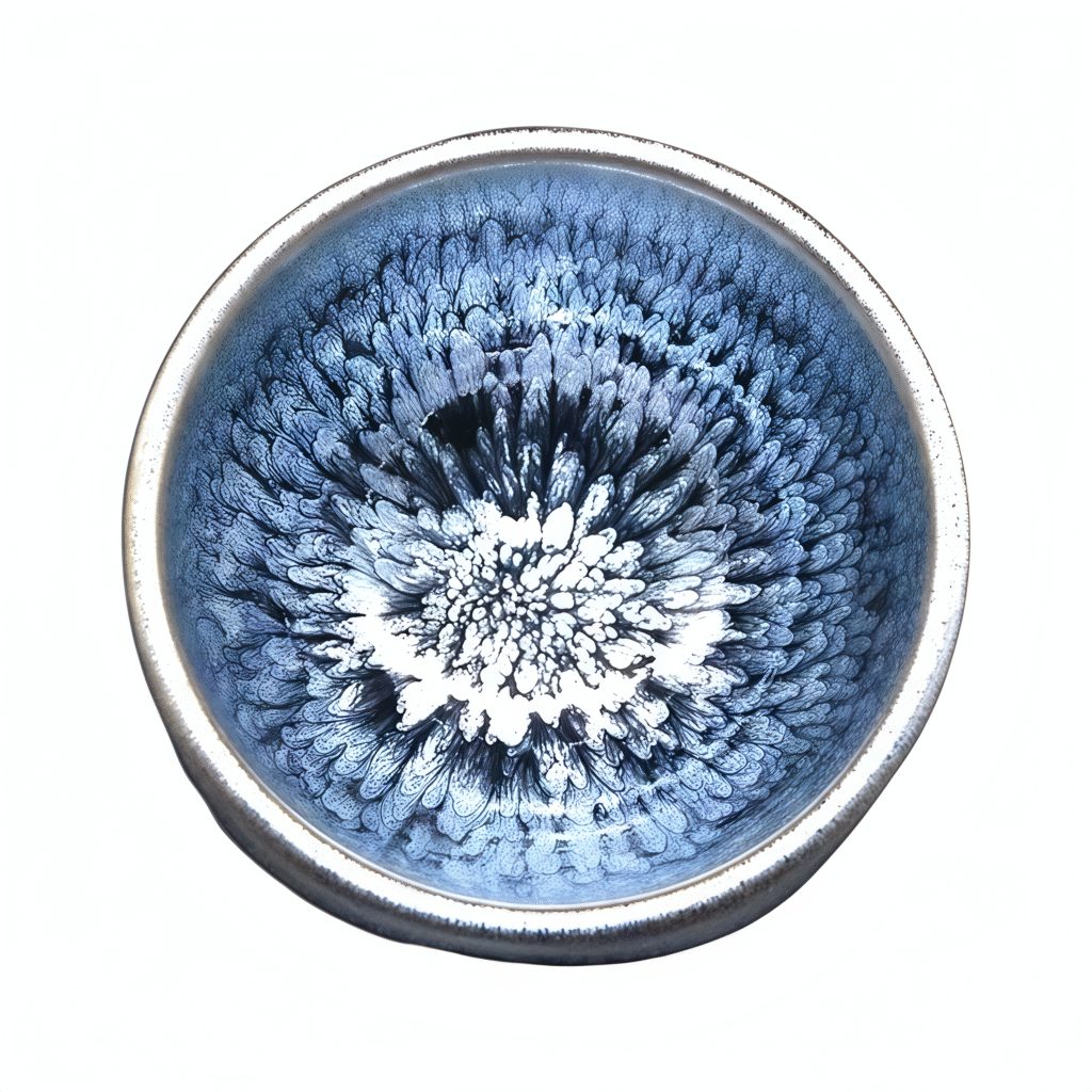 Jianzhan tea cup with flowers and no foot 3 Hundred Flowers Without Feet Bowl: Width 8.5CM, Height 5.2CM, Capacity 120ml