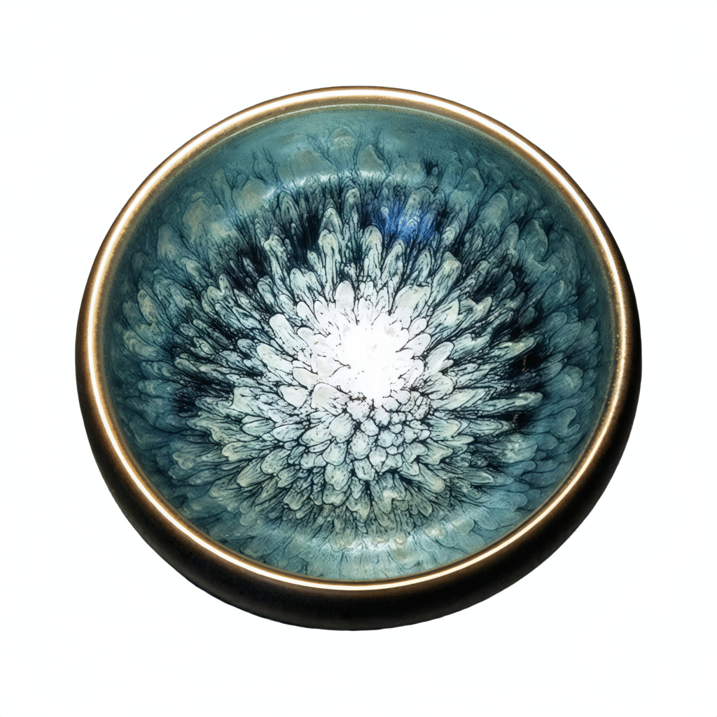 Jianzhan tea cup hundred flowers meditation 3 百花禅定