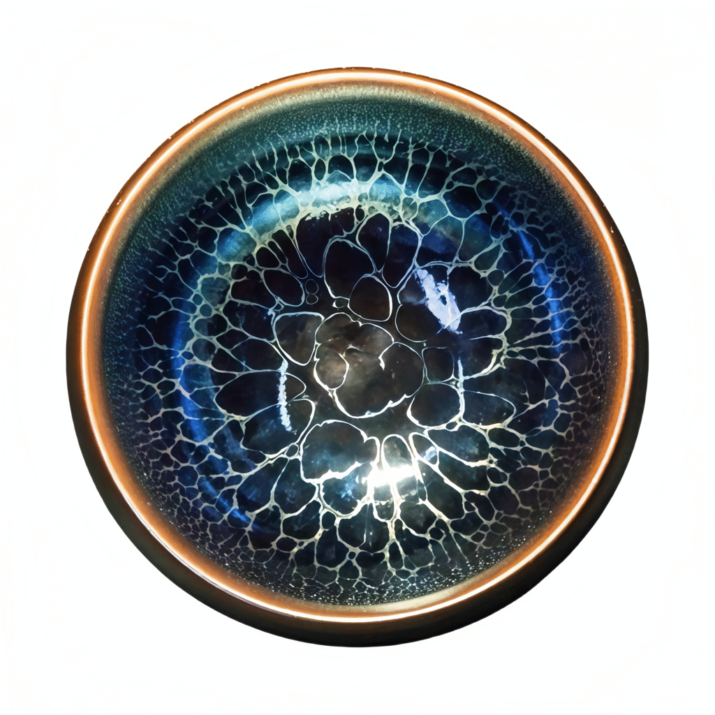 Blue Lotus Full Glazed Zen Meditation Width 7.8CM * Height 5CM