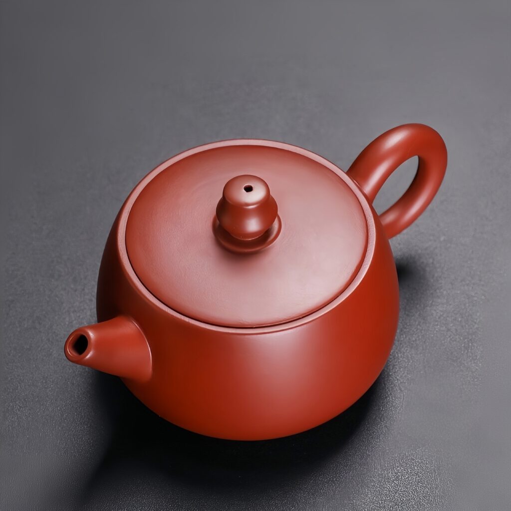 Large open Han tile teapot, Kung Fu raw ore purple clay teapot, vermilion clay wide mouth small capacity Yixing household handmade teapot