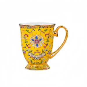 O1CN01GTIPaJ2IuWgeHHNa9_!!2542769346-0-cib Enamel coffee cup Jingdezhen gold border entwined lotus high foot mug
