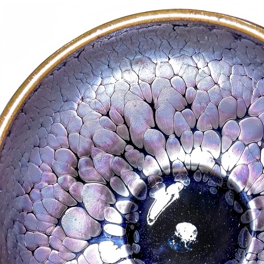 Jianzhan Purple Gold Oil Drip Bundle Mouth Cup Handmade Kiln Master level High end Master Cup