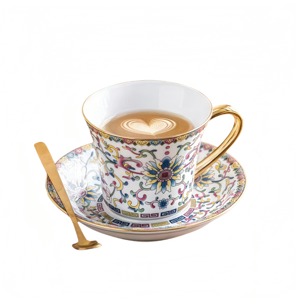 Enamel Creative Retro Coffee Set Afternoon Tea Ceramic Cup
