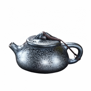 Vintage handmade flower stone ladle teapot