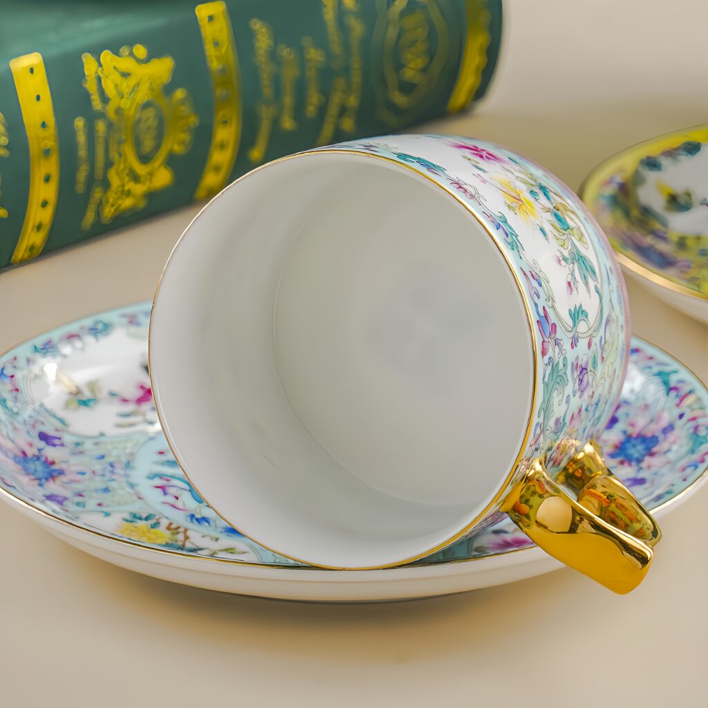 Luxury palace style gold border enamel window flower and bird coffee cup with plate 6 O1CN01d4SQtB2IuWaHxbtE4 2542769346 0 cib