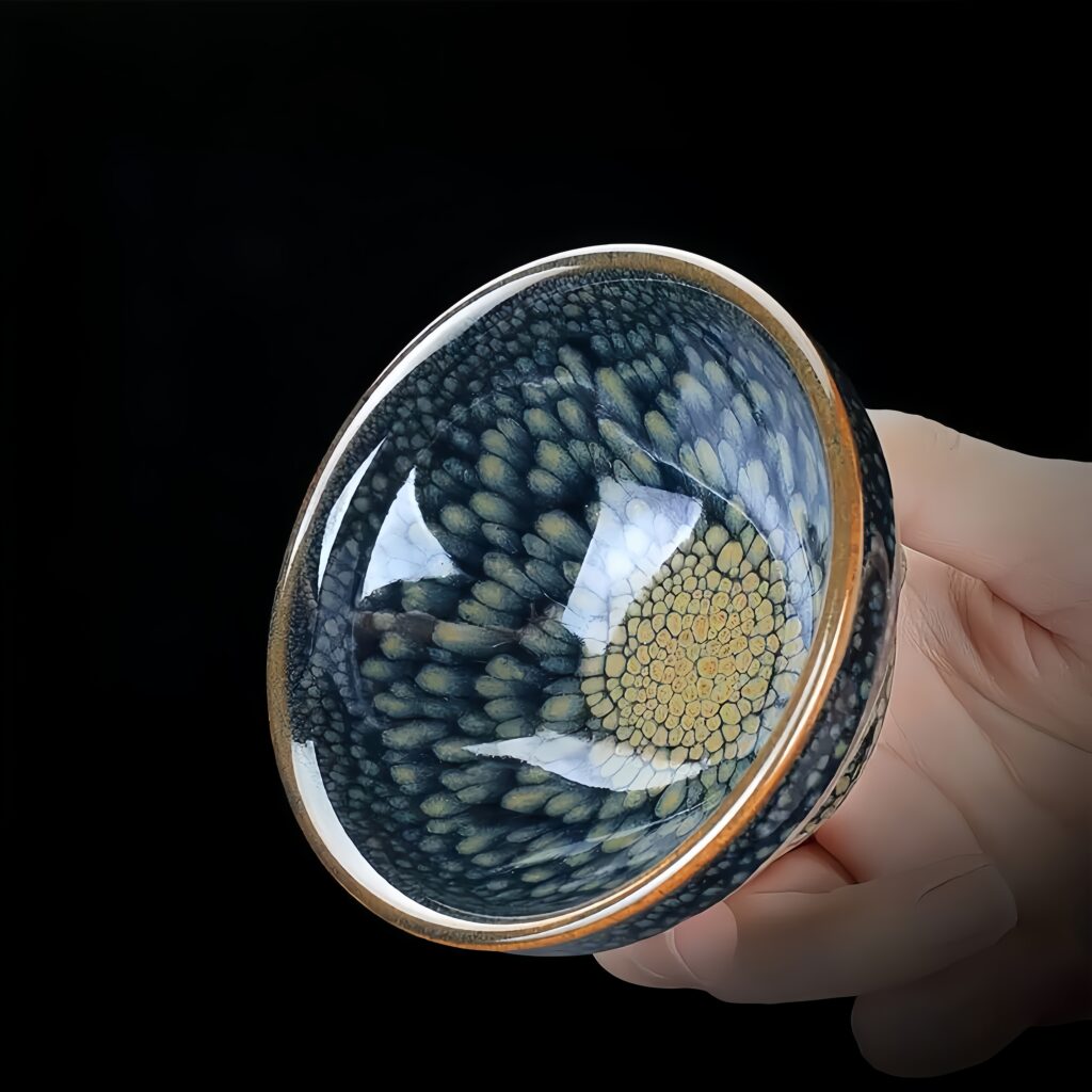 Green Partridge Building Cup Master's Cup High end Personal Tea Set Kiln Transformation Ceramic Tea Cup Bundle Mouth High end Tea Cup