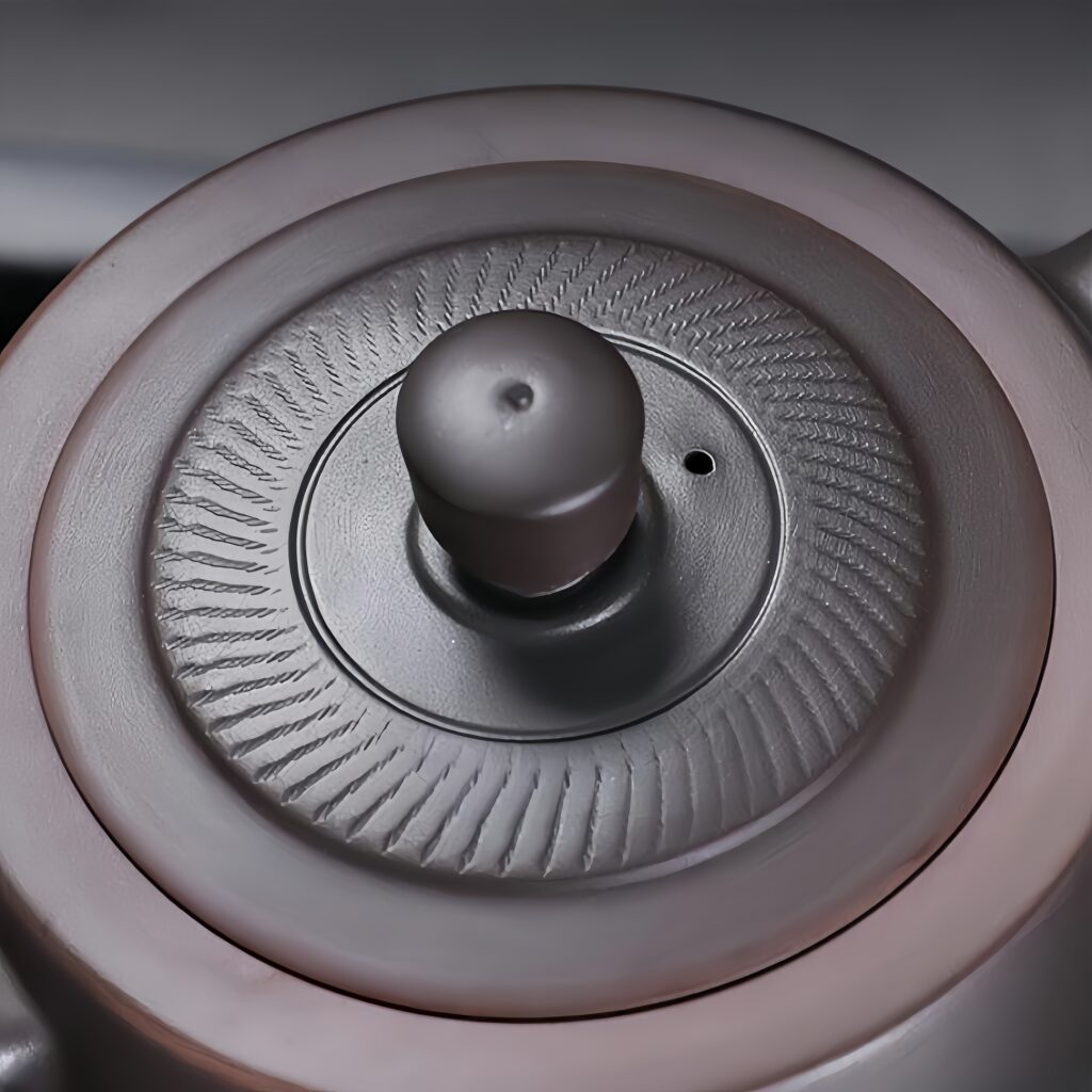 Purple pottery all handmade jumping knife pattern Fengming well railing pot, household kung fu tea set, single retro pot, large tea pot