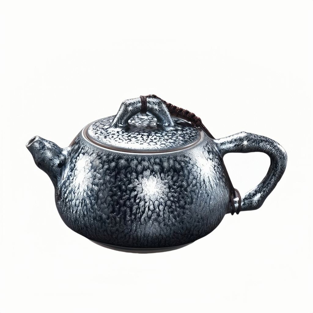 Vintage Hundred Flowers Broken Water Pot Jianyang Jianzhan Teapot Tea Set Pure Handmade Household Ceramic Teapot Bubble Teapot Iron Tire Large