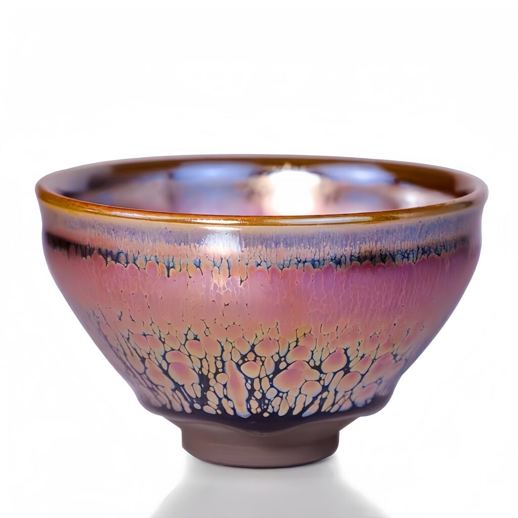 Jianzhan Purple Gold Oil Drip Bundle Mouth Cup Handmade Kiln Master level High end Master Cup