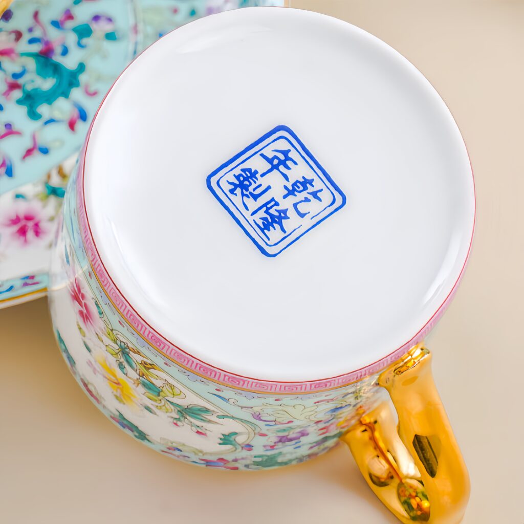 Luxury palace style gold border enamel window flower and bird coffee cup with plate 12 O1CN01yLrpb42IuWaCMMBi5 2542769346 0 cib